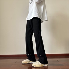美式vintage高街微喇叭牛仔裤男潮牌复古直筒设计感vibe裤子B7200，男装牛仔裤，星座601-2