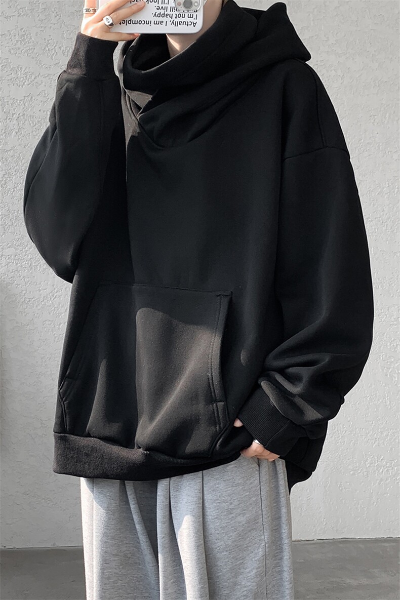 8XL-M刺客美式机能风外套高领连帽卫衣男加绒加厚上衣WY14P68控88,男装卫衣,电商D206-1