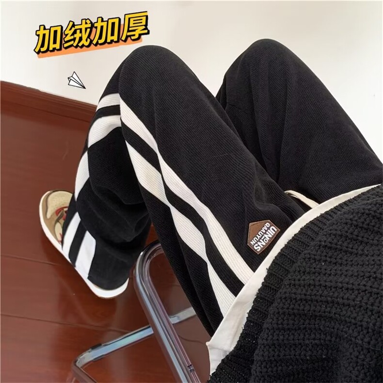 男秋季新款港风休闲裤B460加绒P38图片