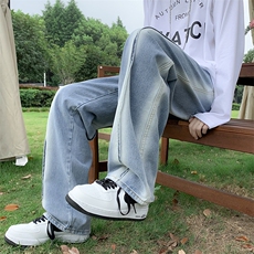 2023夏季百搭渐变牛仔裤新款韩版宽松休闲裤子长裤K4125-P45，男装牛仔裤，星座512-3