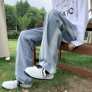 2023夏季百搭渐变牛仔裤新款韩版宽松休闲裤子长裤  K4125-P45图片