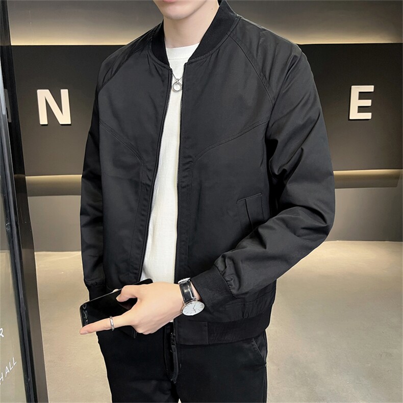 2026新款春秋季夹克外套男士棒球领衣服潮流新品男装上衣2215-P70，男装夹克，电商A225