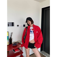 P55网图JK8826小马丁帆布外套纯棉孔雀蓝M到3XL，女装短外套，星座506A