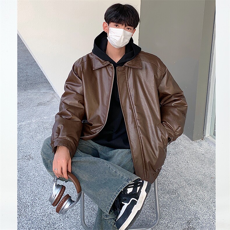 常规PY03-P88加棉MY03-P118现货男女同款皮衣皮棉衣冬季棉服，男装皮衣，电商B327
