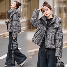 2025年冬季印花90白鸭绒羽绒服，女装羽绒服，艾尚靓装