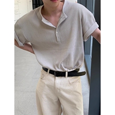 夏季新款潮牌刺绣棉麻短袖纯色青年半袖t恤上衣T192，男装T恤，星座1116A（原606A-3）