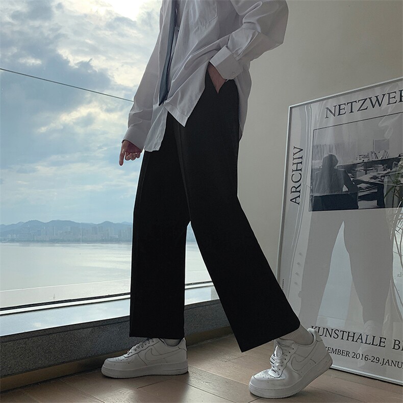 西装男韩版潮流学生帅2023秋夏季新款ins宽松百搭休闲裤K2080-P30图片