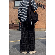 肌理感格纹休闲裤男2025卫裤搭配卫衣牛仔裤子1412-2/1030/P55，男装牛仔裤，星座1412-2