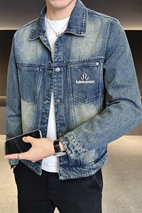 牛仔外套男水洗高级感衣服秋季修身牛仔夹克C317-J6518-P125图片