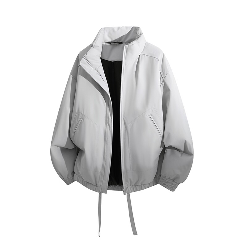 现货冬季美式休闲加厚雪山外套夹克立领纯色三防户外工装棉服图片