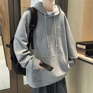 L-8XL 秋季新款大码提花连帽套头卫衣109-W1599-P43图片