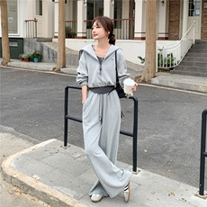 减龄学院风休闲套装女秋灰色连帽卫衣卫裤两件套,女装套装/套裙,浙宝103(原192),浙宝-网红风 减龄学院风休闲套装女秋灰色连帽卫衣卫裤两件套,女装套装/套裙,浙宝103(原192),浙宝-网红风