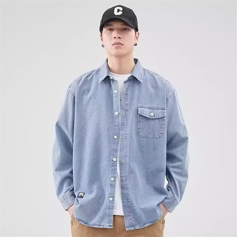 1506/Q11140/P52男款衬衫秋季宽松小众男生潮流百搭休闲外套潮,男装衬衫,星座1506