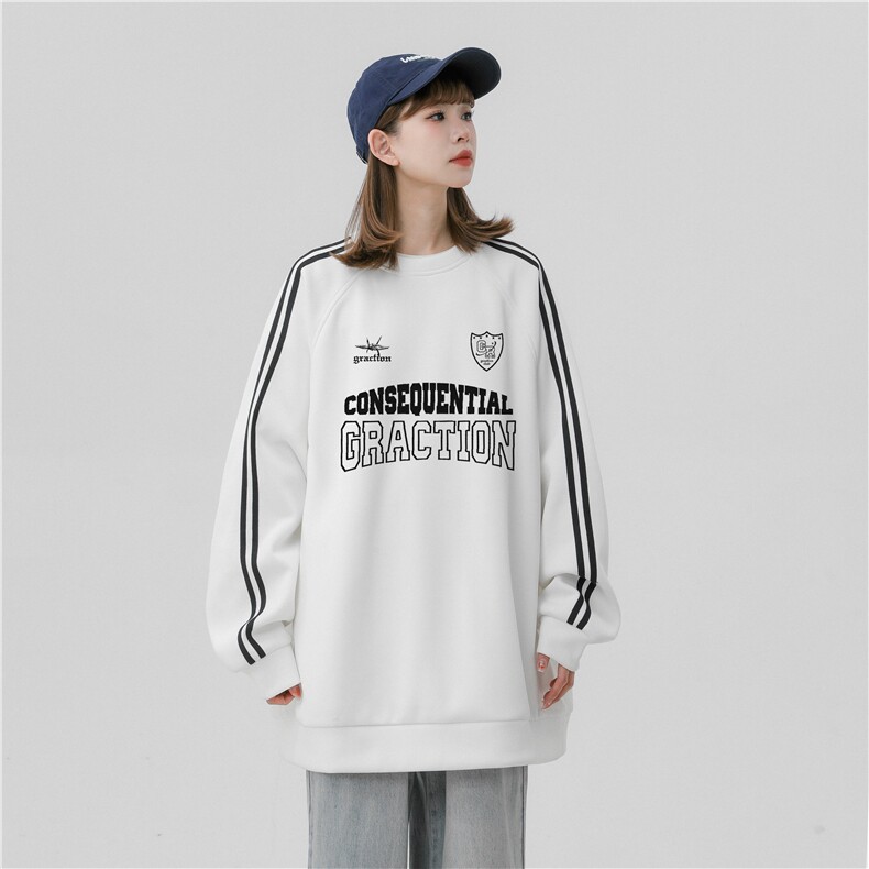 2024中性风字母印花320G珠地时尚卫衣A268-B903P45控68,男装卫衣,电商A268