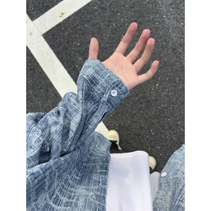 潮流宽松男士工装耐脏帅气休闲复古牛仔夹克外套JA8816-特价P66图片