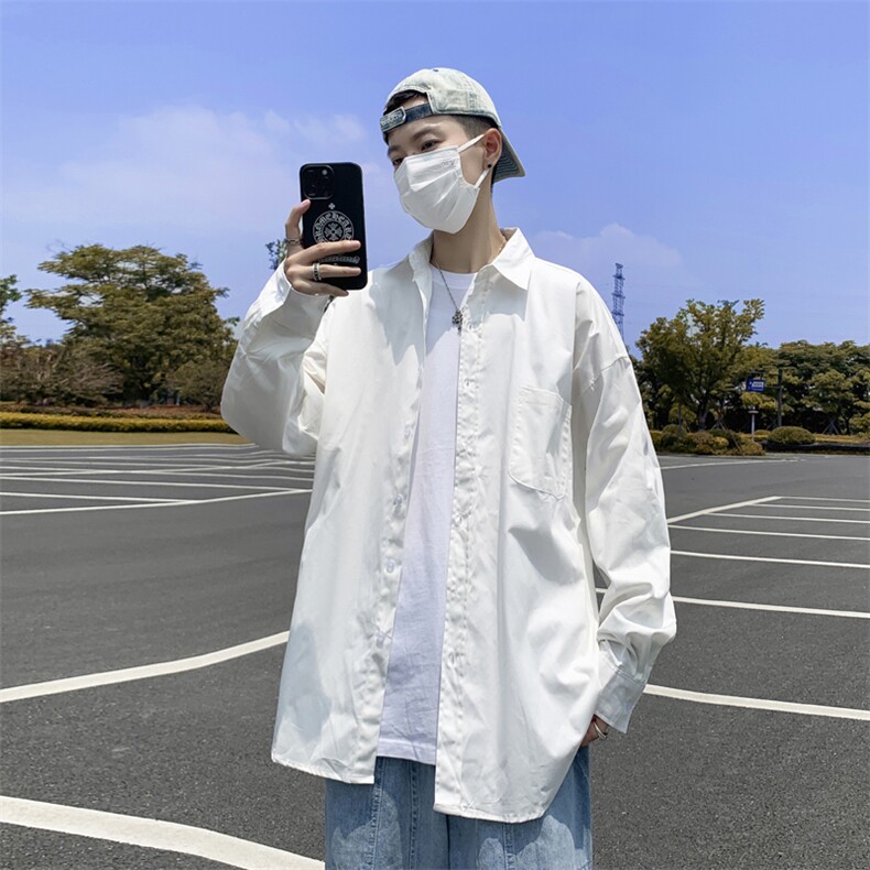 2023长袖衬衫男夏季痞帅高级感外穿百搭宽松衬衣外套CS0410-P33,男装衬衫,星座308B-1