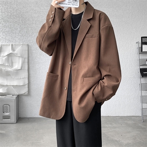 8XL-M肌理感西服美式休闲西装外套男复古痞帅高级感衣服XF002P85图片