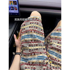 B221美式ins高街宽松民族风休闲短裤五分裤LK25557-特P28控58，男装休闲裤，电商B221