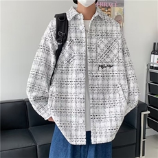 潮小香风外套男秋季新款轻熟高级感工装上衣vintage潮开衫夹克，男装夹克，星座1210-1