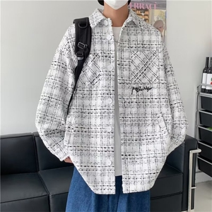 潮小香风外套男秋季新款轻熟高级感工装上衣vintage潮开衫夹克图片