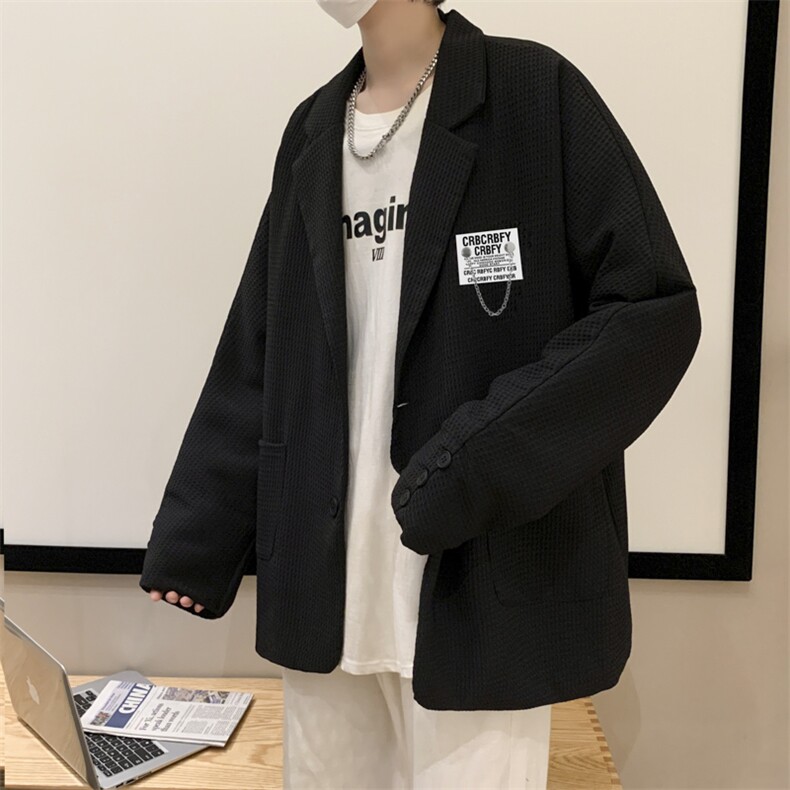 2022春季华夫格西装外套男ins痞帅西服高级感炸街男装W2944-P53,男装西服,星座512-2