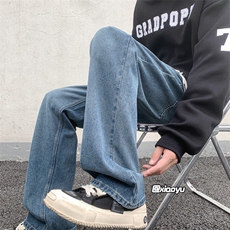XZ616秋冬季新款重磅宽松微喇百搭纯色休闲牛仔裤TY971P45控58，男装牛仔裤，星座512A（原616）