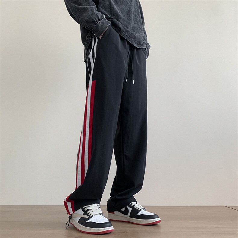 港风秋冬侧边拼接拖地工装裤宽松休闲伞兵裤男K23329-P40控58,男装工装外套,星座717