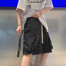 欧美飘带大口袋设计感短裤男女五分裤街头百搭工装裤DK2212P28，男装休闲裤，星座1116-2