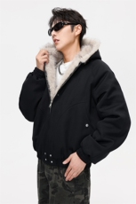 美式座山雕毛领羽绒棉服男款冬季情侣棉衣加厚连帽外套MY2519-P98，男装棉衣，星座610（原A335）
