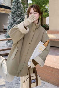现货  加厚保暖 工装立领中长款羊羔毛外套  2C206-L99-P185-K268图片