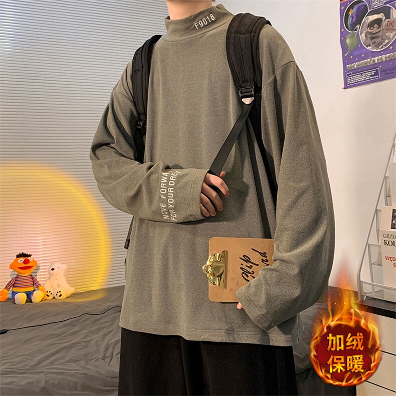 2023新款日系纯色圆领多色男士长袖卫衣打底衫Y503P38限68,男装卫衣,电商A089-1