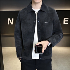 仿小牛皮扎染皮衣夹克男士外套C317-9895-P140卷后188，男装夹克，电商C317