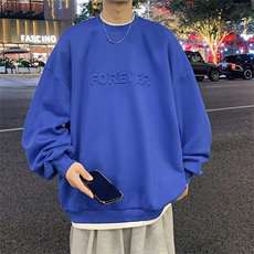 港风圆领卫衣男落肩打底衫潮流百搭上衣外套Y016P32，男装卫衣，星座1204-3