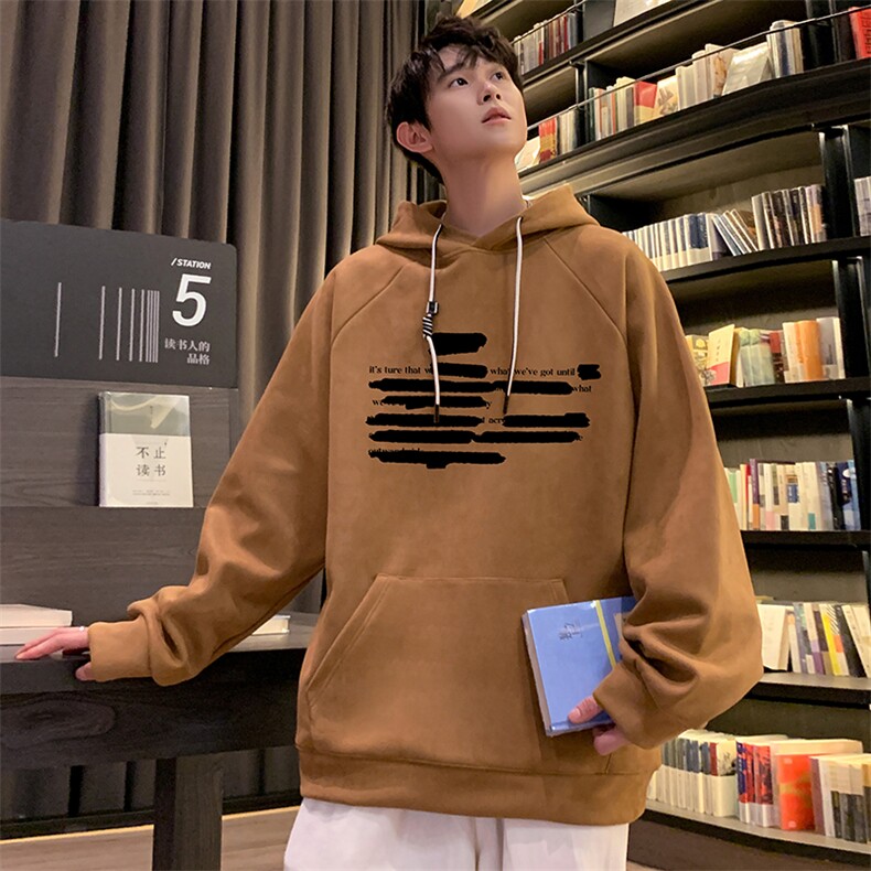 港风抖音直播得物高品质宽松麂皮绒连帽卫衣W6211P48,男装卫衣,电商C408-1(原B339-1)