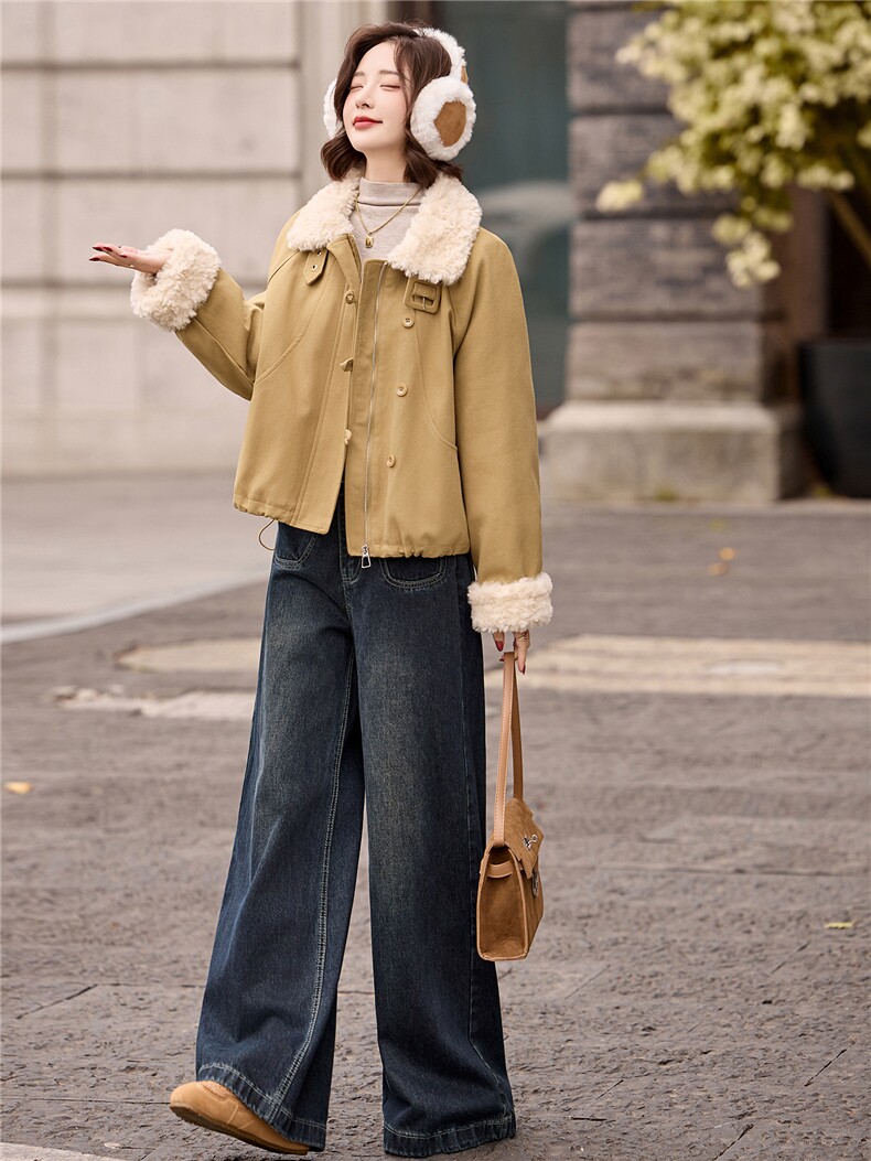 短款羽绒服女2025冬新款高级感巨好看宽松洋气拼毛加厚派克服外套,女装羽绒服,流量+