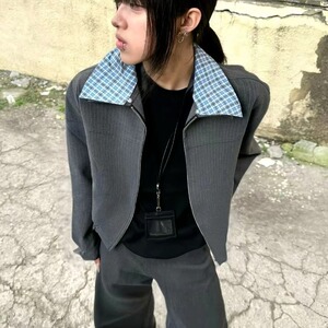 A911-P87 韩系高级感小香风外套男女高街潮牌ins痞帅休闲复古图片