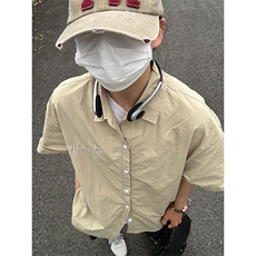 夏季新款速干短袖刺绣衬衫潮流港风宽松百搭男半袖CS285-P35，男装T恤，星座301C-5