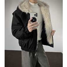现货螺纹拼接座山雕棉服美式连帽重磅情侣外套A170-M911-P138，男装棉衣，电商A170