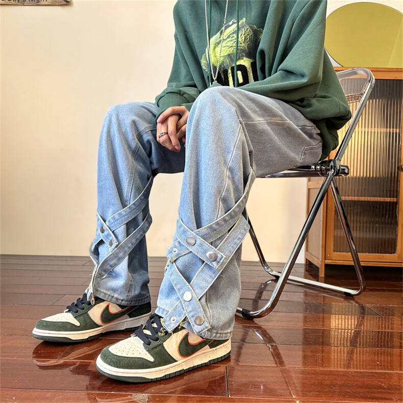 欧美高街vibe裤ins痞帅hiphop牛仔裤男高级感炸街男装N08066-P45,男装牛仔裤,星座308B-1
