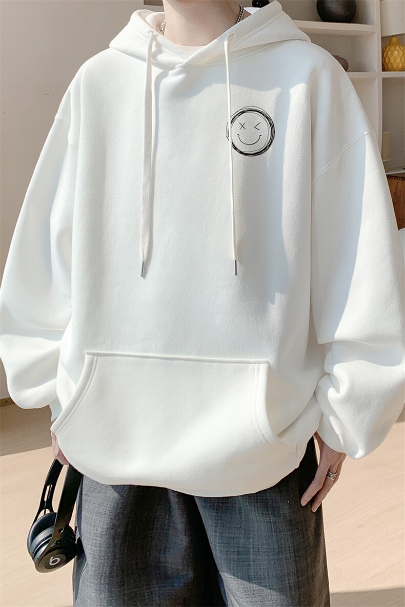 已注册/华棉春秋内景新款简约宽松连帽卫衣男WY00645/P45加绒P50,男装卫衣,电商B316
