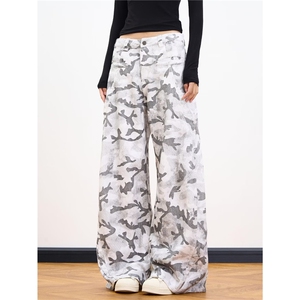 得物品质秋款男女工装裤阔腿宽松直筒休闲长裤h8063 P65图片