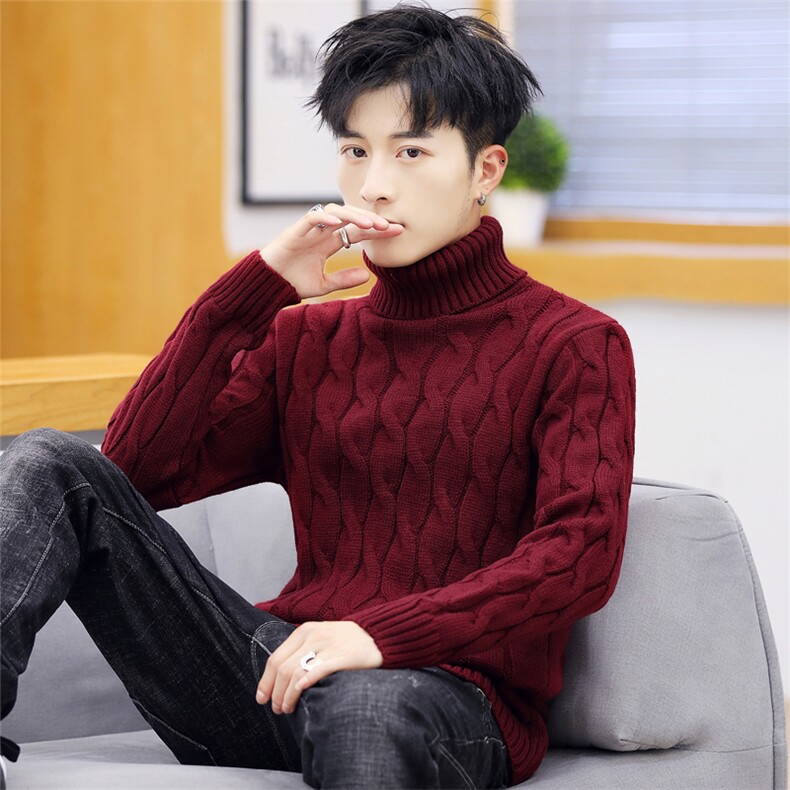 加厚高领男毛衣套头纯色针织衫9301-P50,(6XL,7XL300斤-P55）,男装针织衫/毛衣,星座1212