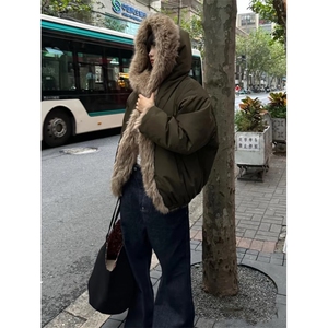 网图 美潮座山雕加厚大毛领棉服外套 W1877/特P110图片