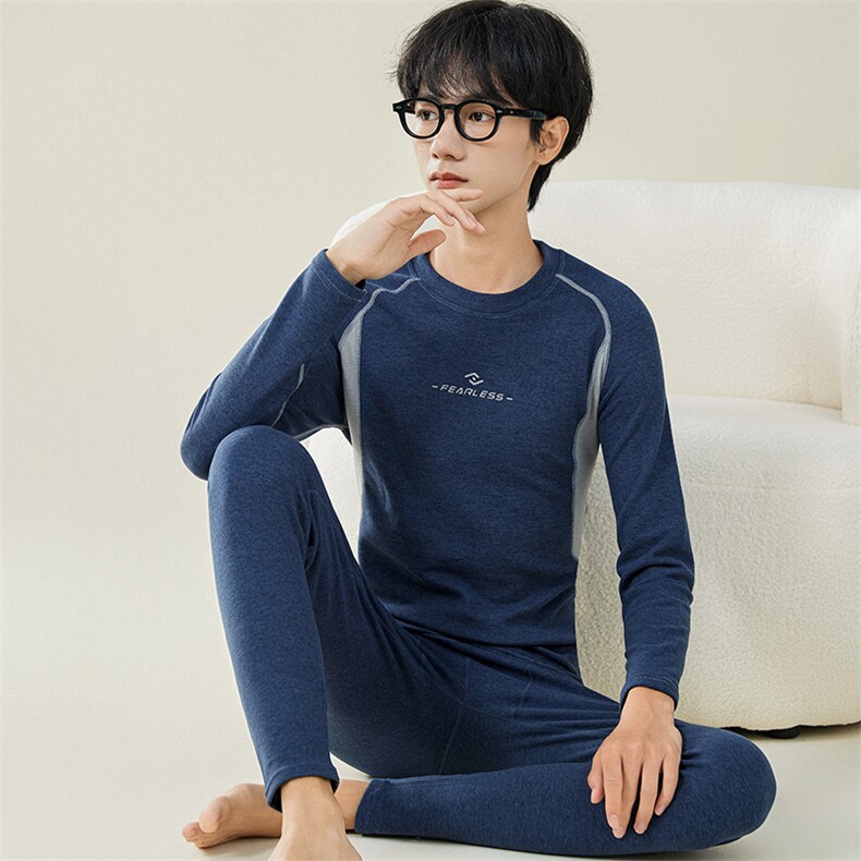 男士秋衣秋裤休闲情侣保暖内衣套装两件套TZ3819-P52,男装休闲套装,星座310B-3