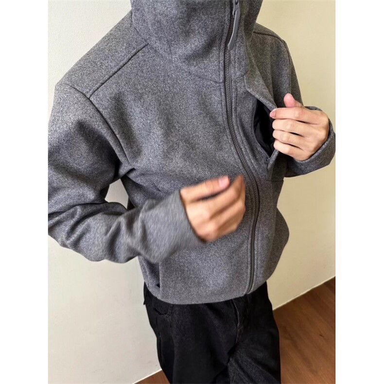 春秋新款做旧连帽开衫卫衣男日系宽松休闲长袖百搭外套J8102,女装短外套,星座1116A（原606A-3）
