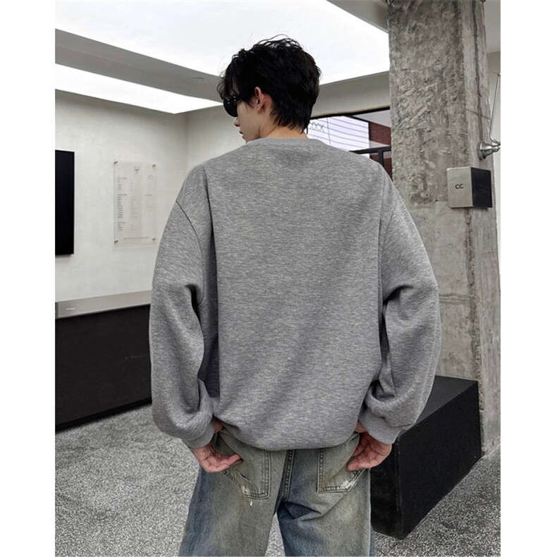 WY10152-特P45控78小众撞色拼接破缝假两件大码男大码情侣卫衣,男装卫衣,电商A059