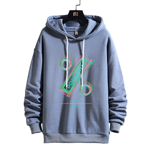 WY2171-P35 加绒款-P40 纯棉连帽卫衣男大码运动帽衫宽松薄 砖墙图片