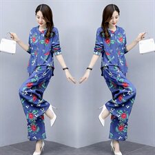 2021春秋季新款时尚气质休闲舒适两件套，女装套装/套裙，魅影