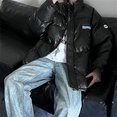 主推差价足纯色皮面包服PU皮棉衣加厚保暖外套XZ1213-MY16-P110，男装棉衣，星座1213