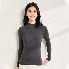 简约修身潮流显瘦百搭长袖纯色2024年秋季羊毛针织衫，女装羊毛衫，庆大羊绒